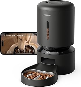 PETLIBRO Automatic Dog Feeder with Camera, Auto Cat Food Dispenser Slow Feeders Dogs Bowl,