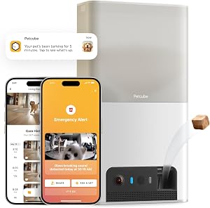 Petcube Bites 2 Lite Interactive WiFi Pet Monitoring Camera with Phone App and Treat Dispe