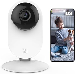 YI 2K 3MP Home Security Camera, Indoor Camera with Person, Vehicle, Animal Detection, Phon