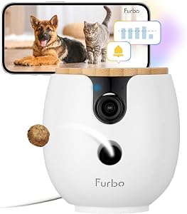 Furbo Mini 360° [Subscription Required] New 2K QHD Pet Camera - Unlock w/Paid Plan: Dog &a