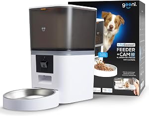 Geeni 6L Smart Pet Feeder with Camera, 1080p HD, Night Vision, Two-Way Audio, Pre-Recorded